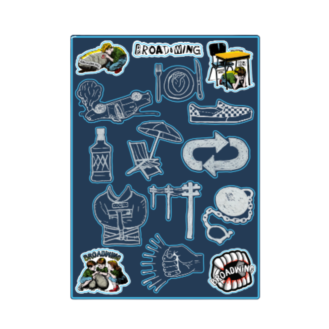 Duck And Cover Symbols Sticker Sheet